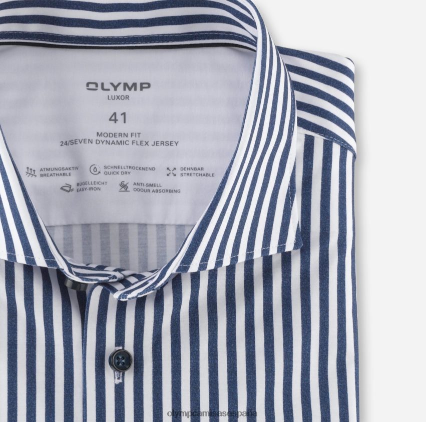 ropa OLYMP luxor 24/7 modern fit, camisa business, kent, marino 8N2F1174