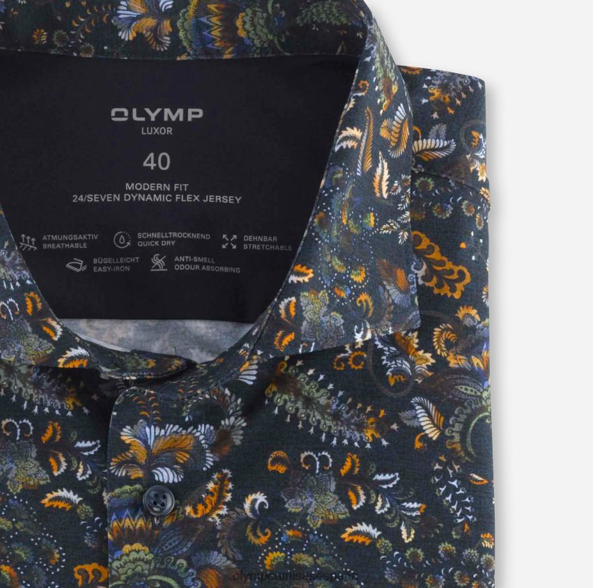 ropa OLYMP luxor 24/7 modern fit, camisa business, kent, marino 8N2F1206