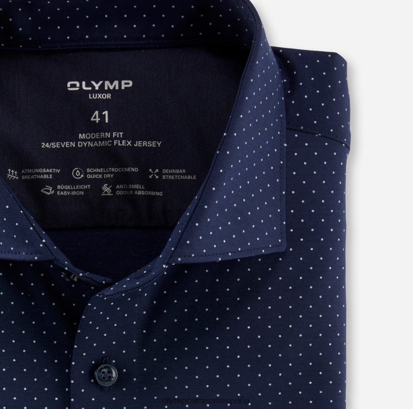 ropa OLYMP luxor 24/7 modern fit, camisa business, kent, marino 8N2F1260
