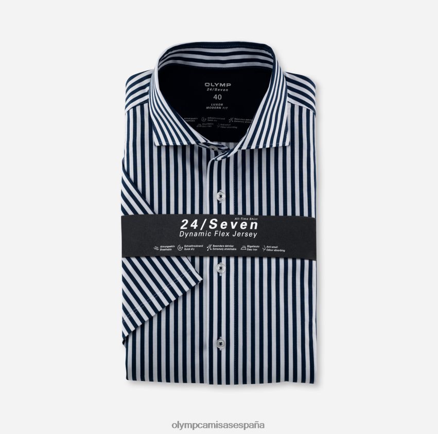 ropa OLYMP luxor 24/7 modern fit, camisa business, kent, marino 8N2F1364