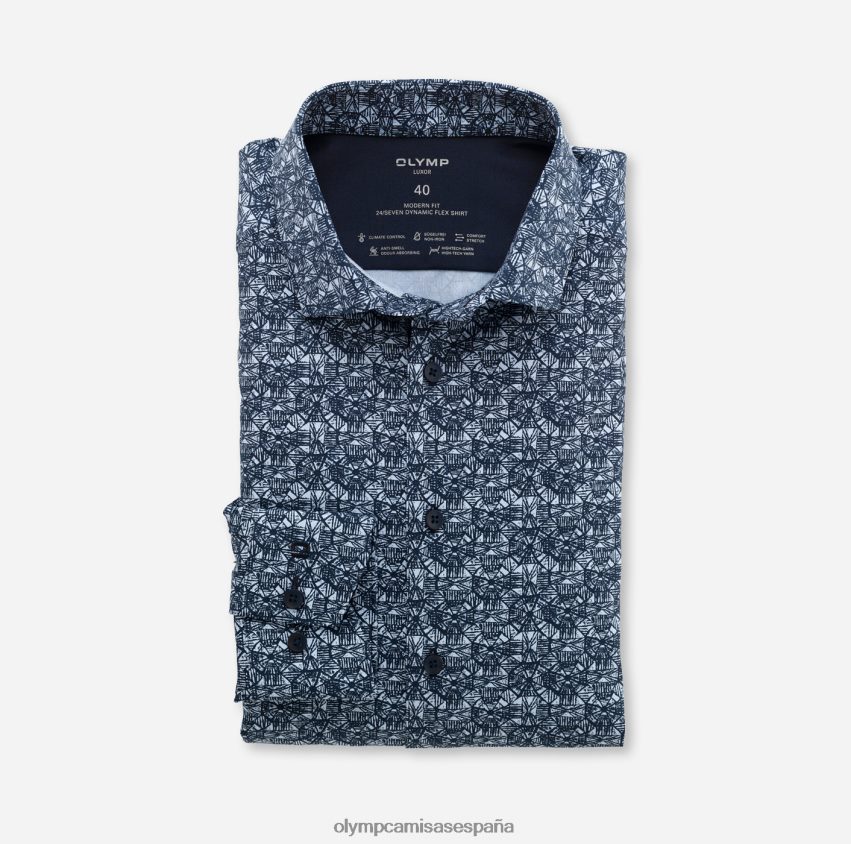ropa OLYMP luxor 24/7 modern fit, camisa business, kent moderno, azul 8N2F1369