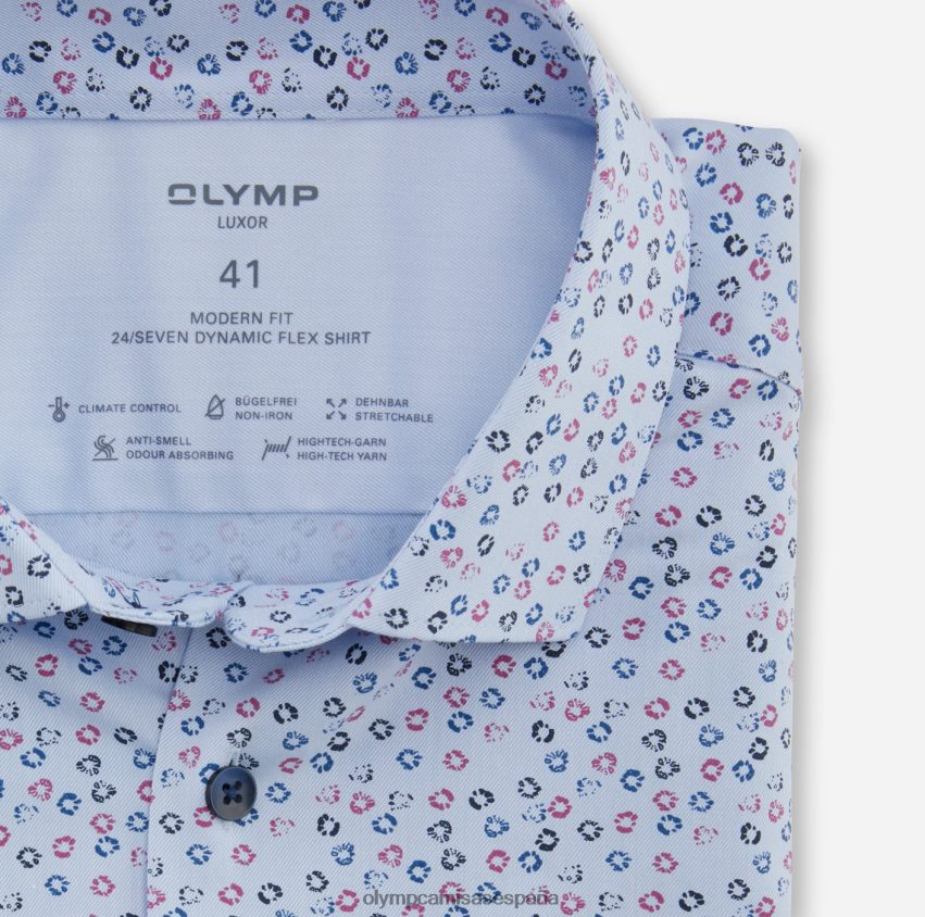 ropa OLYMP luxor 24/7 modern fit, camisa business, kent moderno, fucsia 8N2F1133