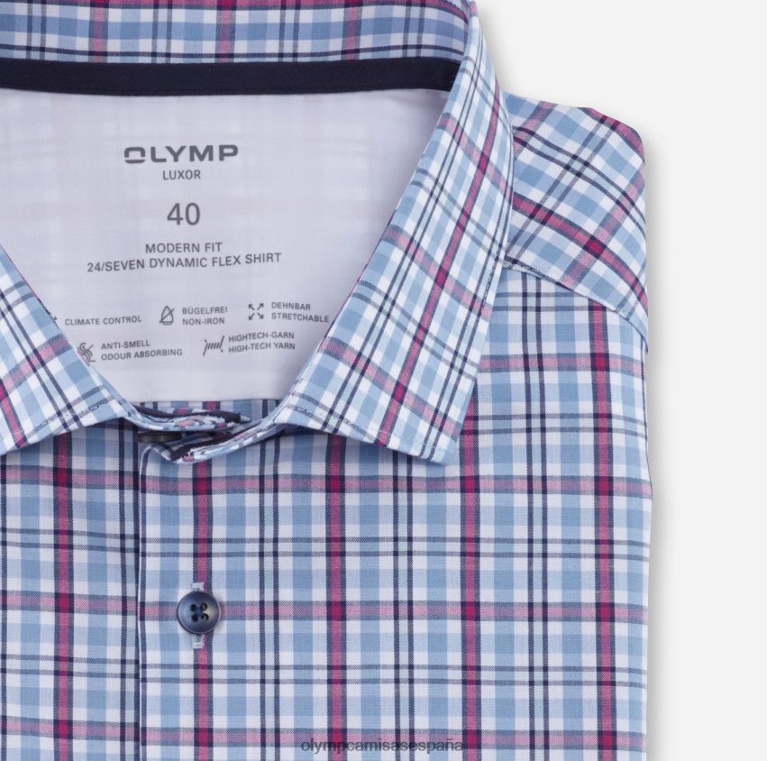 ropa OLYMP luxor 24/7 modern fit, camisa business, kent moderno, fucsia 8N2F927