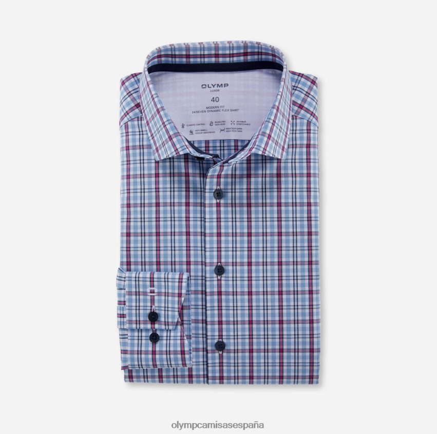 ropa OLYMP luxor 24/7 modern fit, camisa business, kent moderno, fucsia 8N2F993