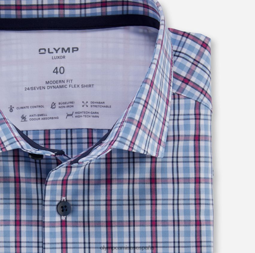 ropa OLYMP luxor 24/7 modern fit, camisa business, kent moderno, fucsia 8N2F993