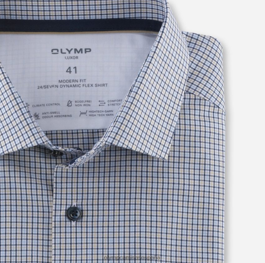 ropa OLYMP luxor 24/7 modern fit, camisa business, kent moderno, natural 8N2F1087