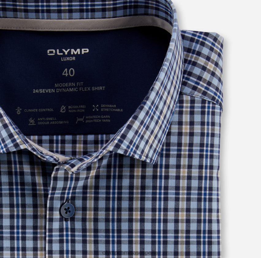ropa OLYMP luxor 24/7 modern fit, camisa business, kent moderno, natural 8N2F1144