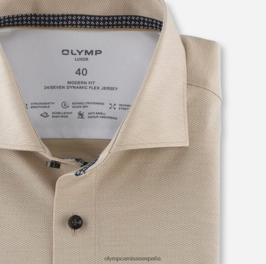 ropa OLYMP luxor 24/7 modern fit, camisa business, kent, natural 8N2F1100