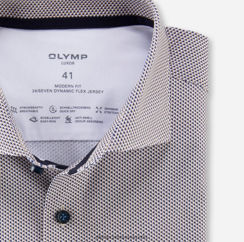 ropa OLYMP luxor 24/7 modern fit, camisa business, kent, natural 8N2F947