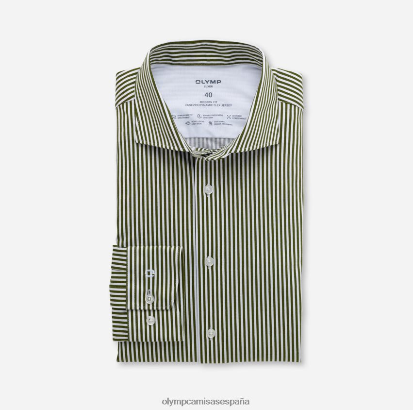 ropa OLYMP luxor 24/7 modern fit, camisa business, kent, oliva 8N2F1319