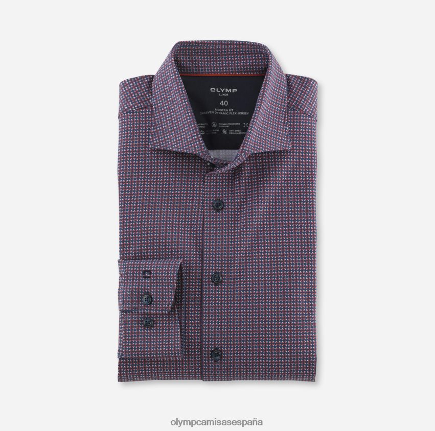 ropa OLYMP luxor 24/7 modern fit, camisa business, kent, rojo naranja 8N2F1149