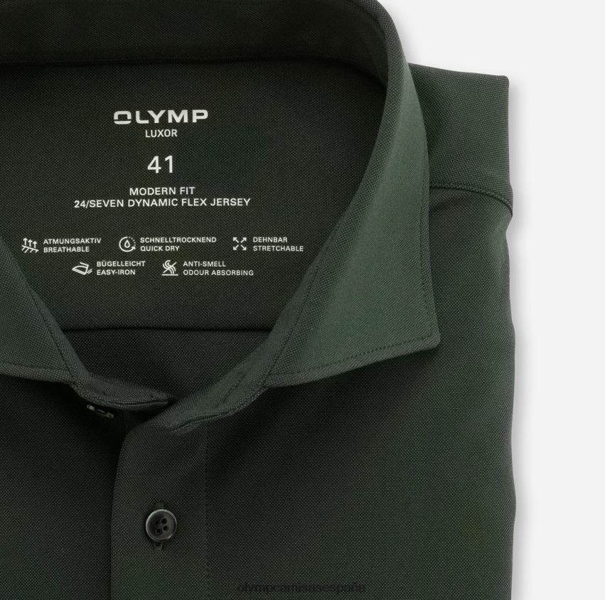 ropa OLYMP luxor 24/7 modern fit, camisa business, kent, verde oscuro 8N2F1349