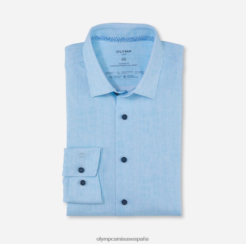 ropa OLYMP luxor 24/7 modern fit, camisa business, new kent, aguamarina 8N2F1147