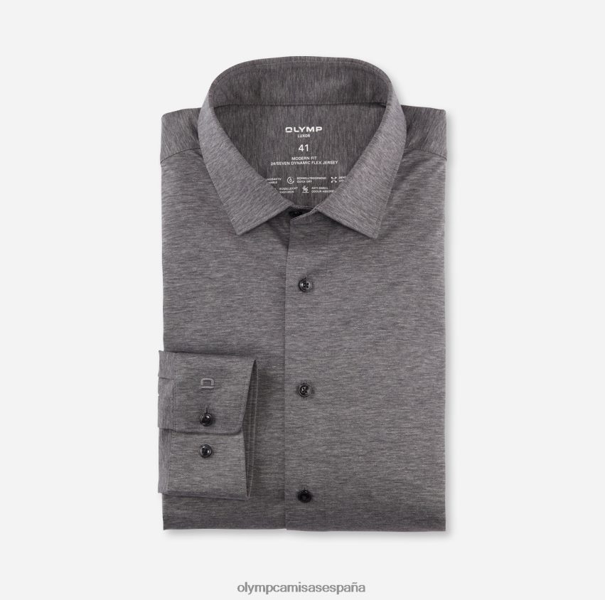ropa OLYMP luxor 24/7 modern fit, camisa business, new kent, antracita 8N2F1012