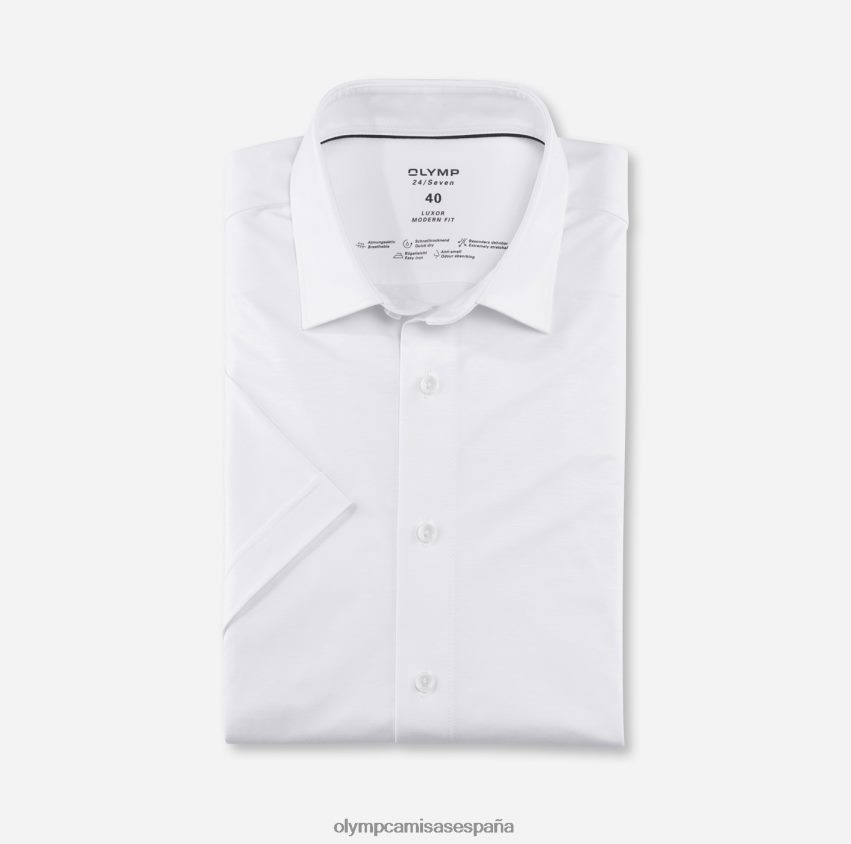 ropa OLYMP luxor 24/7 modern fit, camisa business, new kent, blanco 8N2F970