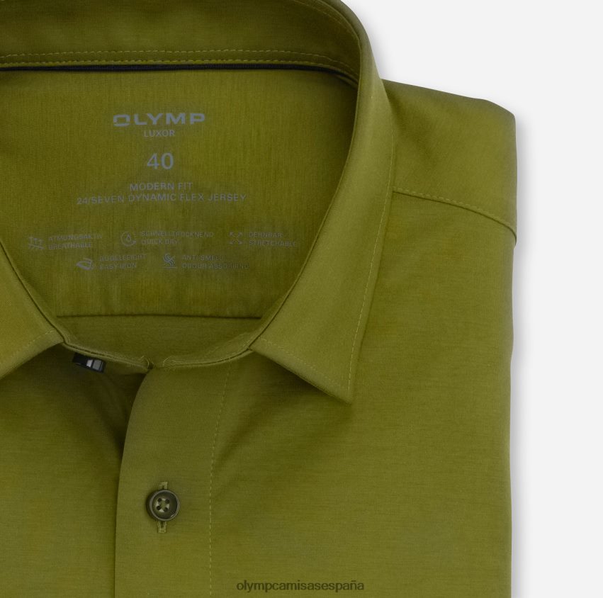 ropa OLYMP luxor 24/7 modern fit, camisa business, new kent, caqui 8N2F1351