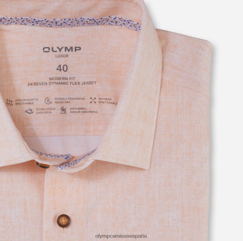 ropa OLYMP luxor 24/7 modern fit, camisa business, new kent, mandarina 8N2F1160