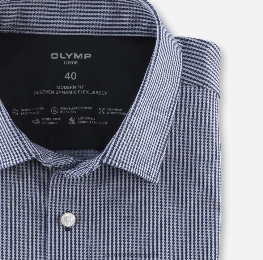 ropa OLYMP luxor 24/7 modern fit, camisa business, new kent, marino 8N2F1299