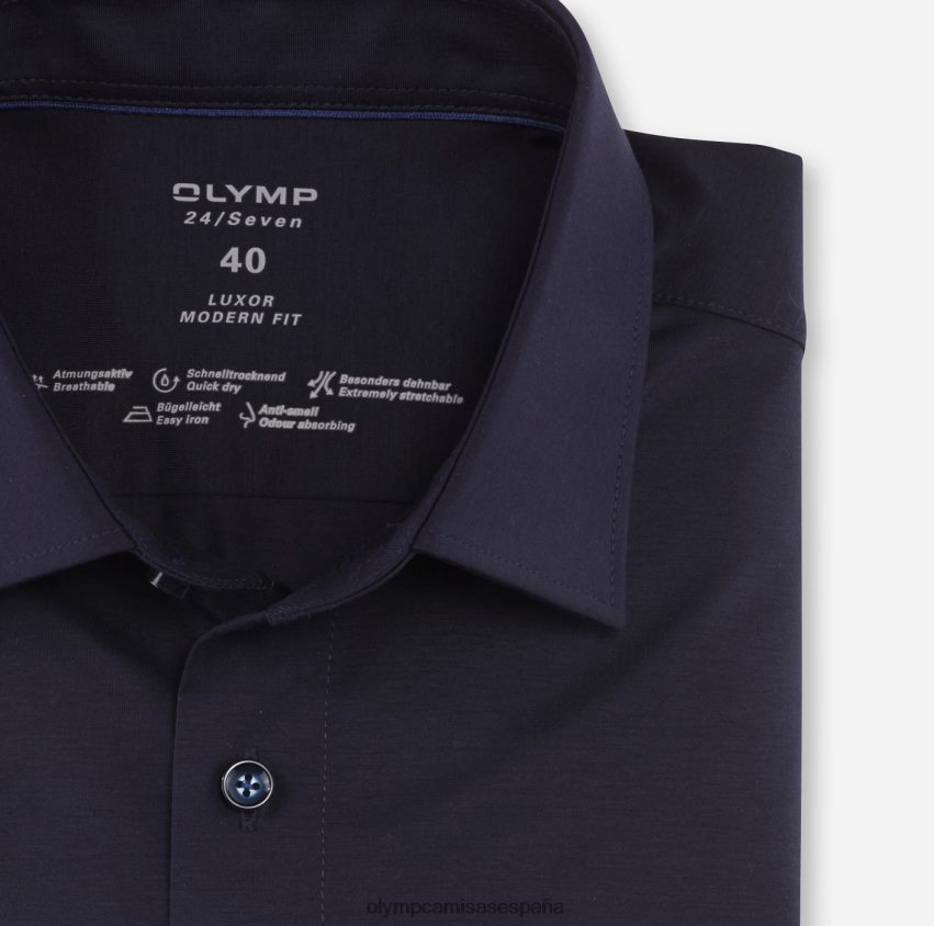ropa OLYMP luxor 24/7 modern fit, camisa business, new kent, marino 8N2F972