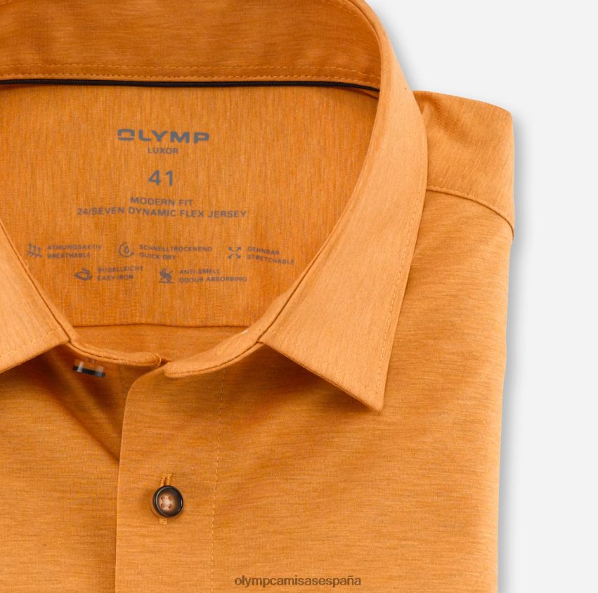 ropa OLYMP luxor 24/7 modern fit, camisa business, new kent, ocre 8N2F1236