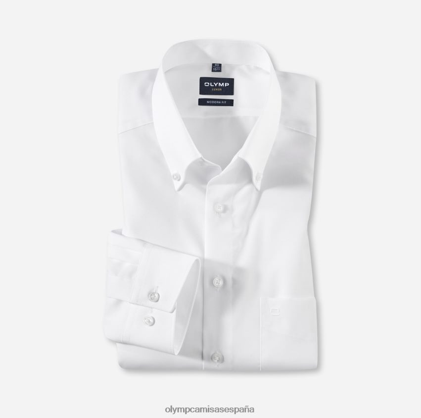 ropa OLYMP luxor modern fit, camisa business, con botones, blanco 8N2F1377