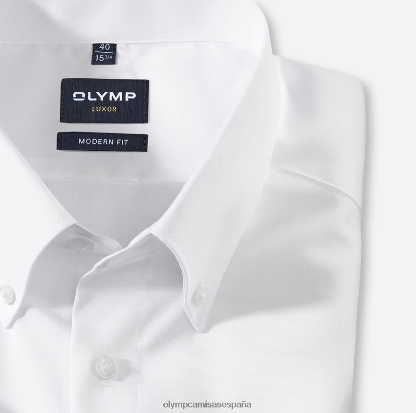 ropa OLYMP luxor modern fit, camisa business, con botones, blanco 8N2F1379