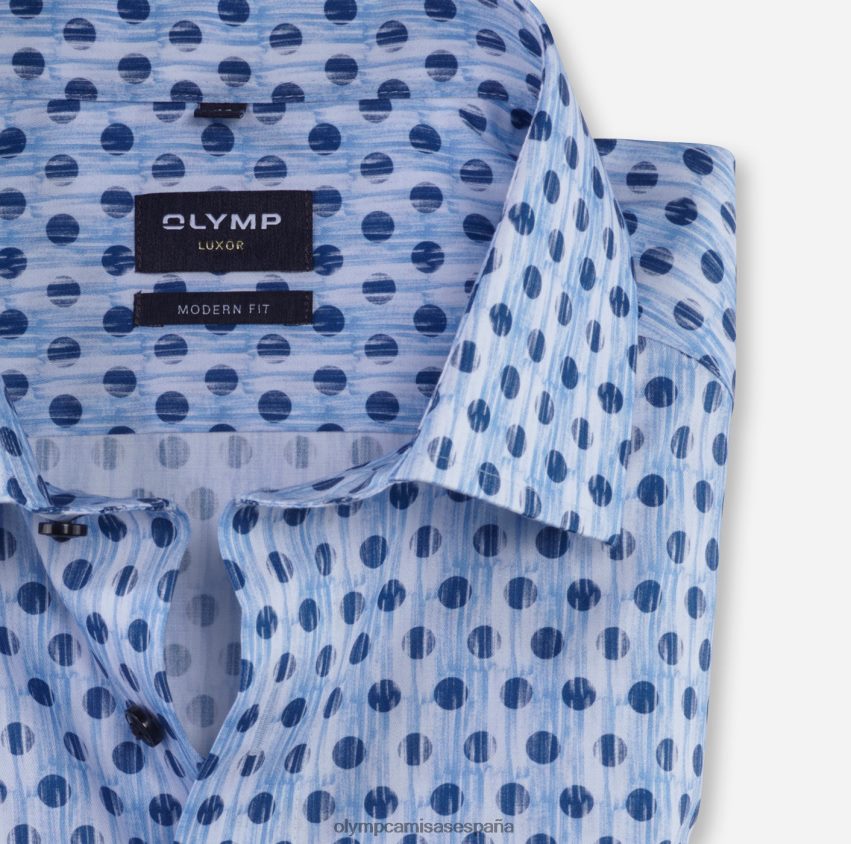 ropa OLYMP luxor modern fit, camisa business, global kent, azul 8N2F1004