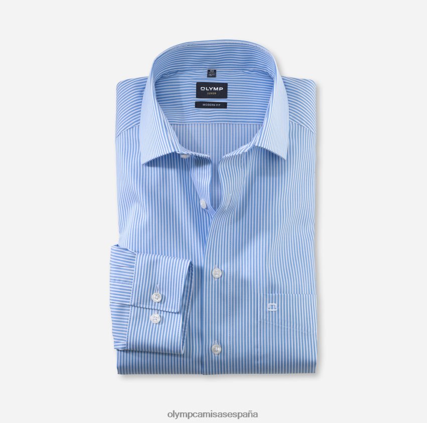 ropa OLYMP luxor modern fit, camisa business, global kent, azul 8N2F1015