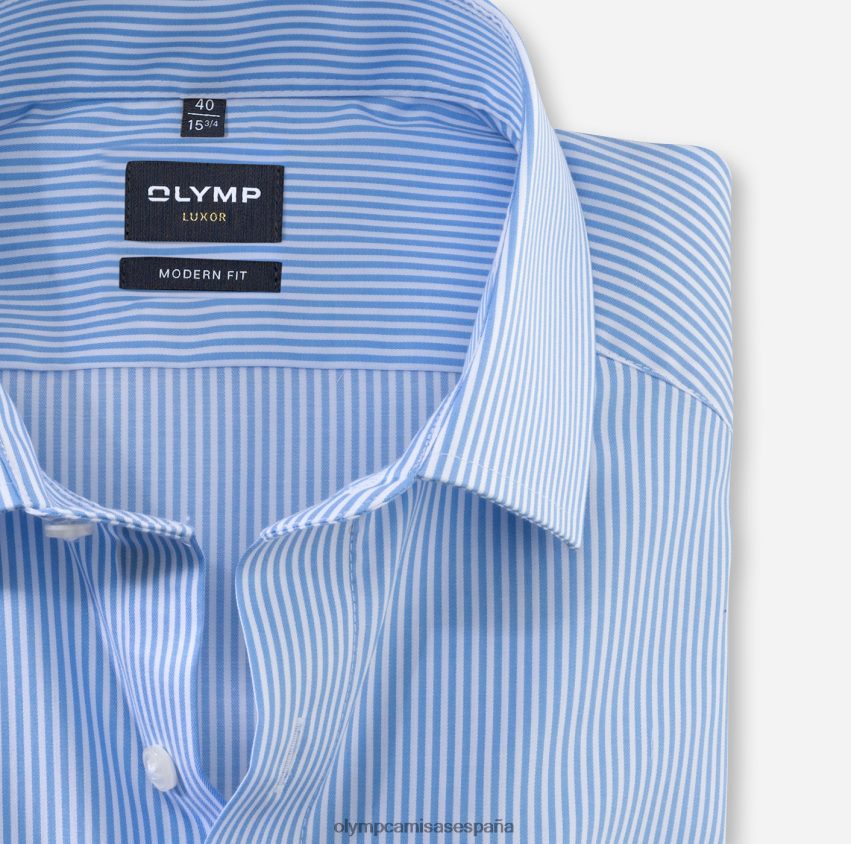 ropa OLYMP luxor modern fit, camisa business, global kent, azul 8N2F1015