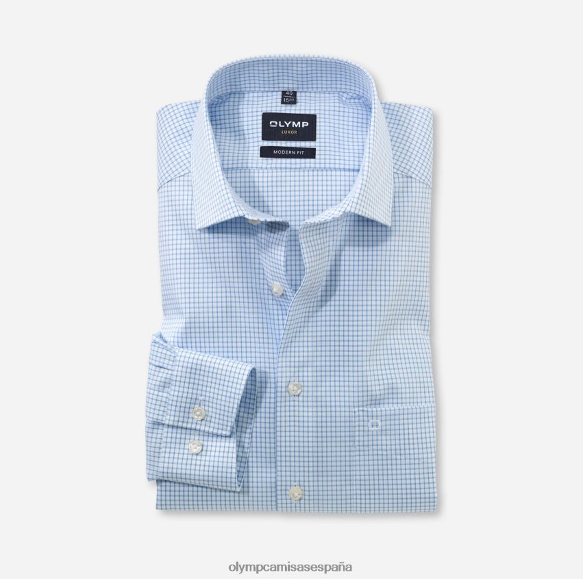 ropa OLYMP luxor modern fit, camisa business, global kent, azul 8N2F1023