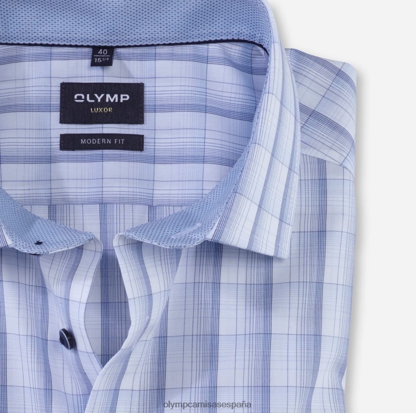 ropa OLYMP luxor modern fit, camisa business, global kent, azul 8N2F1124