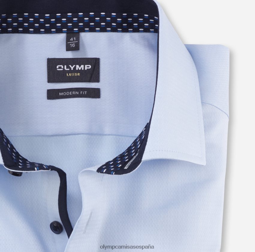 ropa OLYMP luxor modern fit, camisa business, global kent, azul 8N2F1135