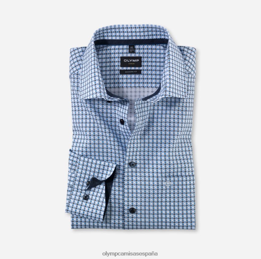 ropa OLYMP luxor modern fit, camisa business, global kent, azul 8N2F1161