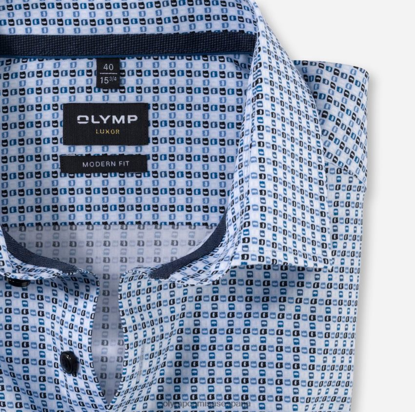 ropa OLYMP luxor modern fit, camisa business, global kent, azul 8N2F1161