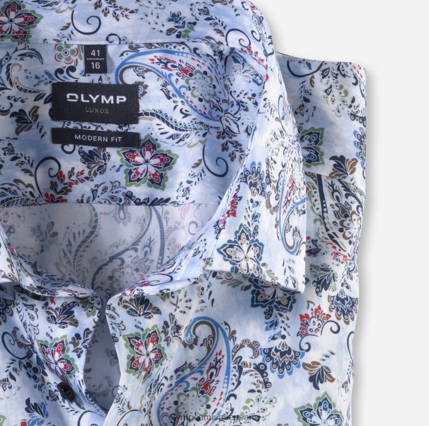 ropa OLYMP luxor modern fit, camisa business, global kent, azul 8N2F1266