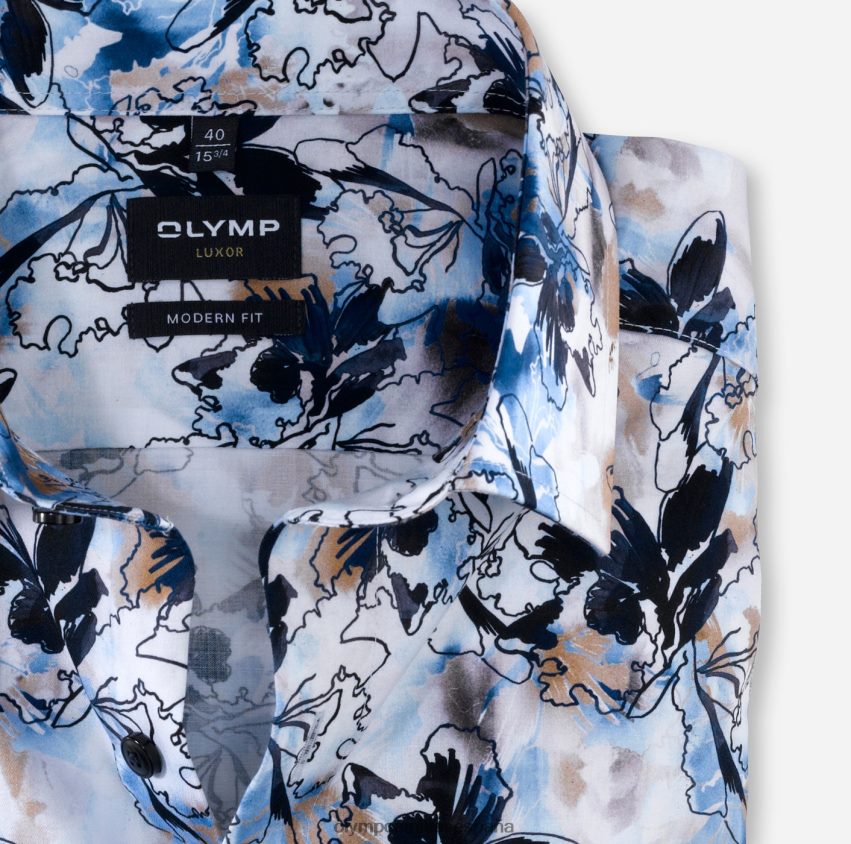 ropa OLYMP luxor modern fit, camisa business, global kent, azul 8N2F1334