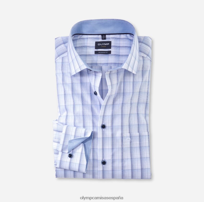 ropa OLYMP luxor modern fit, camisa business, global kent, azul 8N2F936