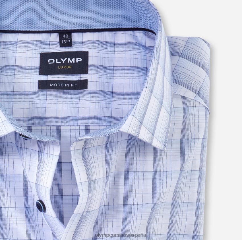 ropa OLYMP luxor modern fit, camisa business, global kent, azul 8N2F936