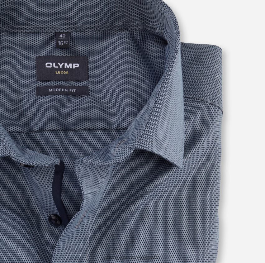 ropa OLYMP luxor modern fit, camisa business, global kent, azul 8N2F945
