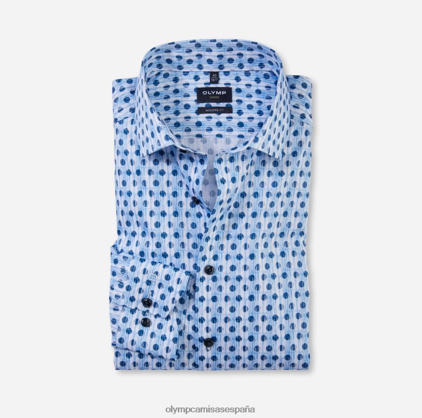 ropa OLYMP luxor modern fit, camisa business, global kent, azul 8N2F948