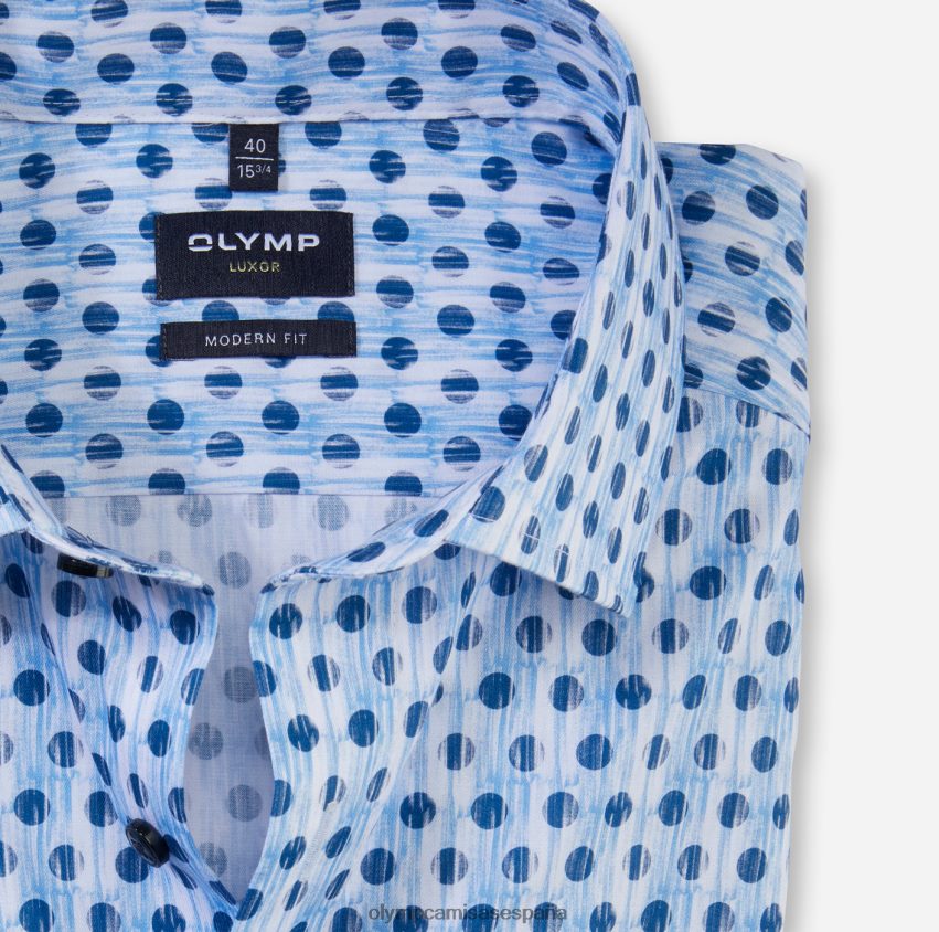 ropa OLYMP luxor modern fit, camisa business, global kent, azul 8N2F948