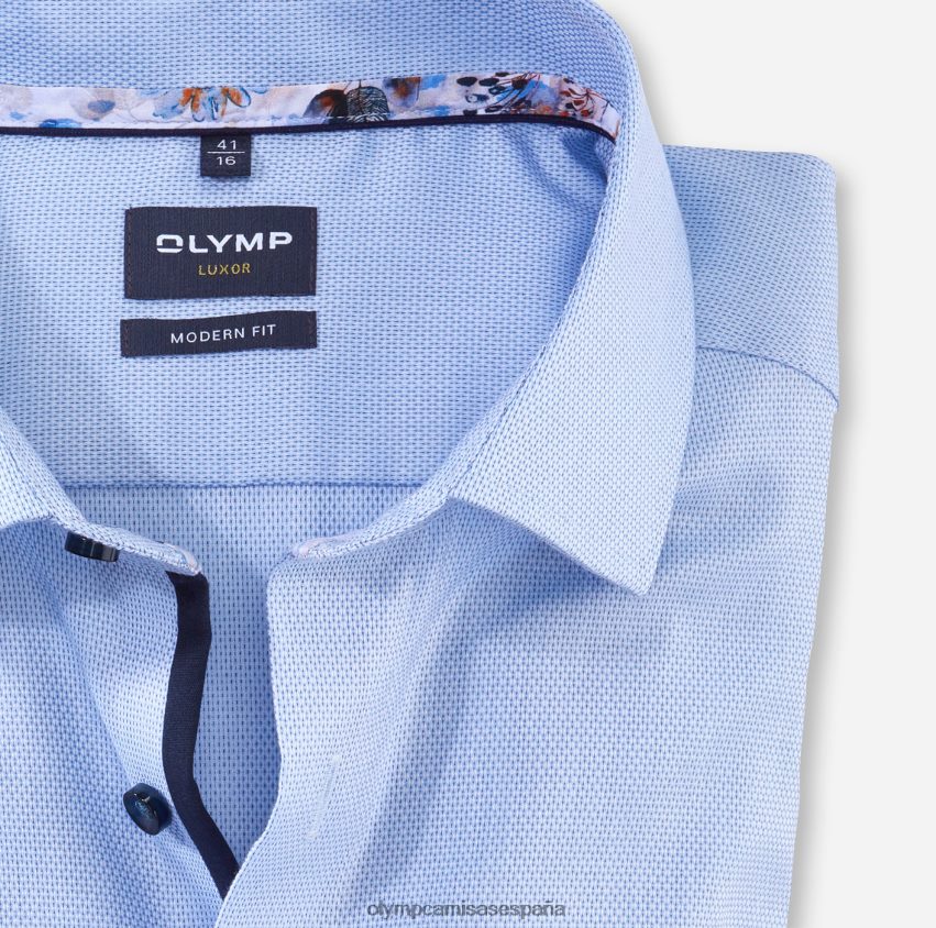 ropa OLYMP luxor modern fit, camisa business, manga extra corta, global kent, azul 8N2F1468