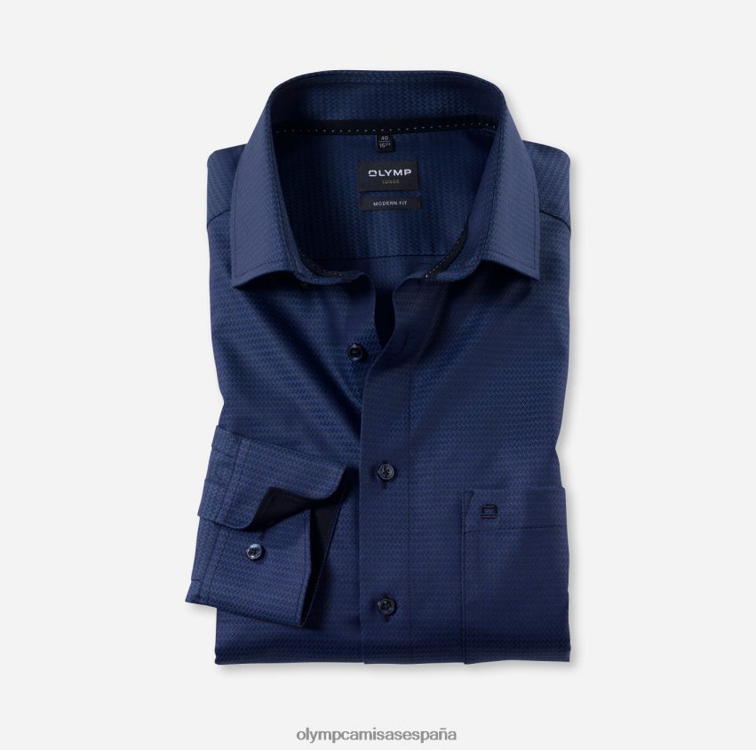 ropa OLYMP luxor modern fit, camisa business, manga extra corta, global kent, marine 8N2F1467