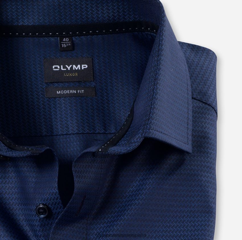 ropa OLYMP luxor modern fit, camisa business, manga extra corta, global kent, marine 8N2F1467