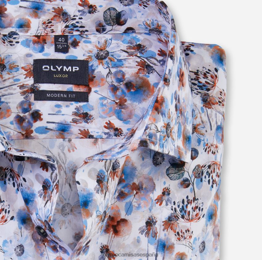 ropa OLYMP luxor modern fit, camisa business, manga extra corta, global kent, naranja 8N2F1463