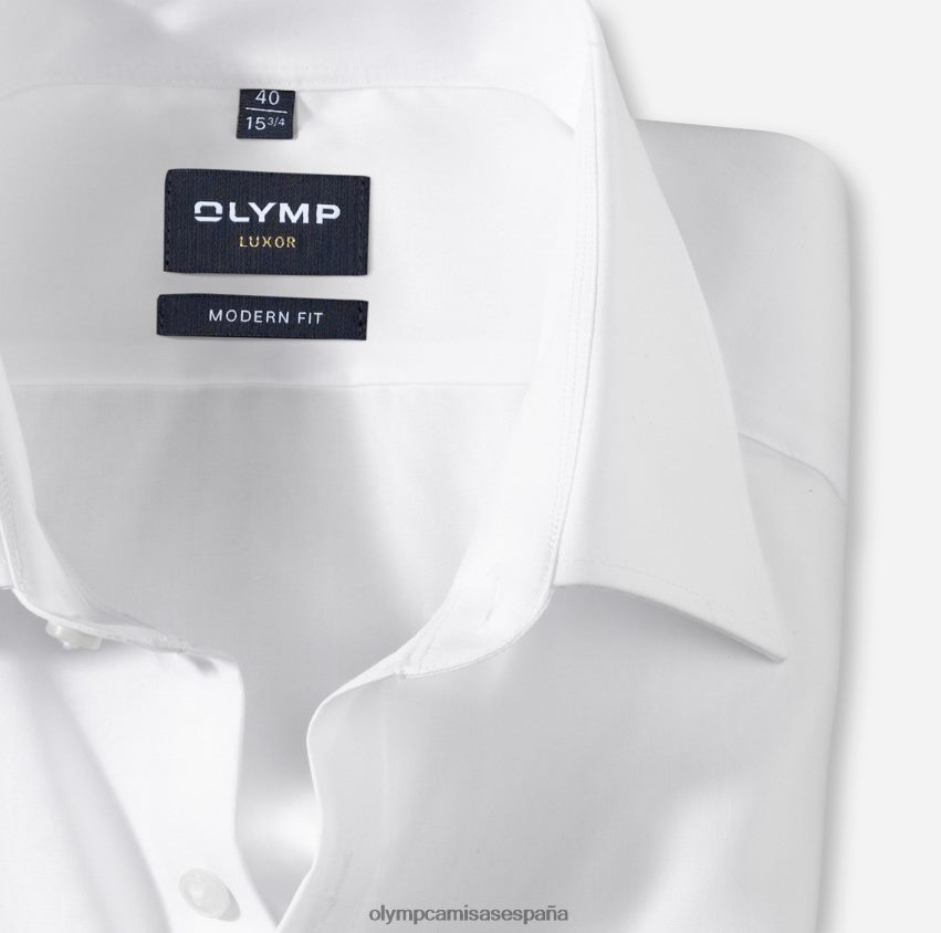 ropa OLYMP luxor modern fit, camisa business, manga larga extra larga (72 cm), new kent, blanco 8N2F1450