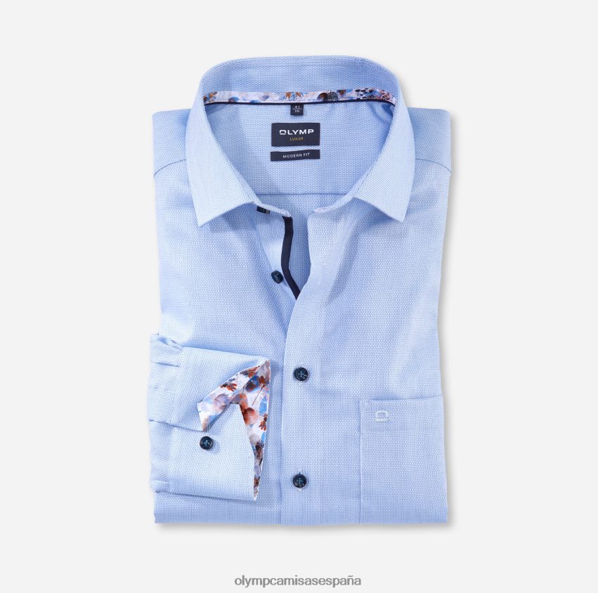 ropa OLYMP luxor modern fit, camisa business, manga larga extralarga, global kent, azul 8N2F1430