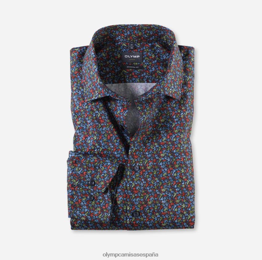 ropa OLYMP luxor modern fit, camisa business, manga larga extralarga, global kent, rojo 8N2F1434