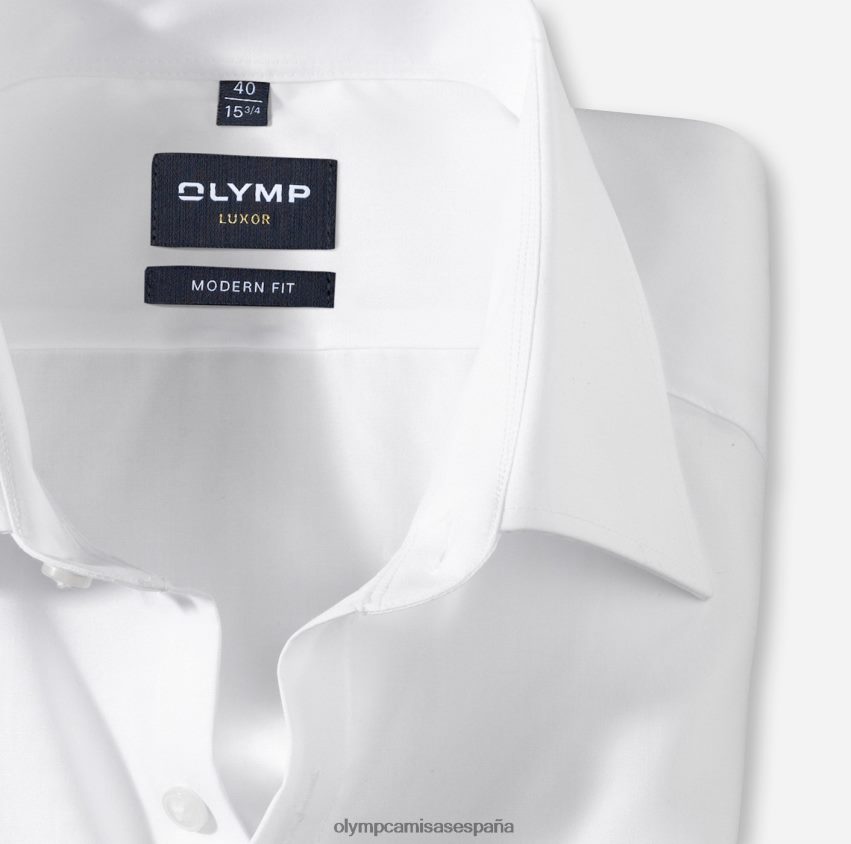 ropa OLYMP luxor modern fit, camisa business, manga larga extralarga, new kent, blanco 8N2F1449