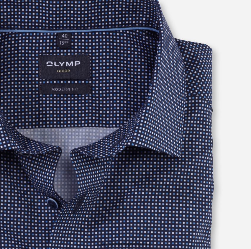 ropa OLYMP luxor modern fit, camisa de negocios, global kent, marina 8N2F1112
